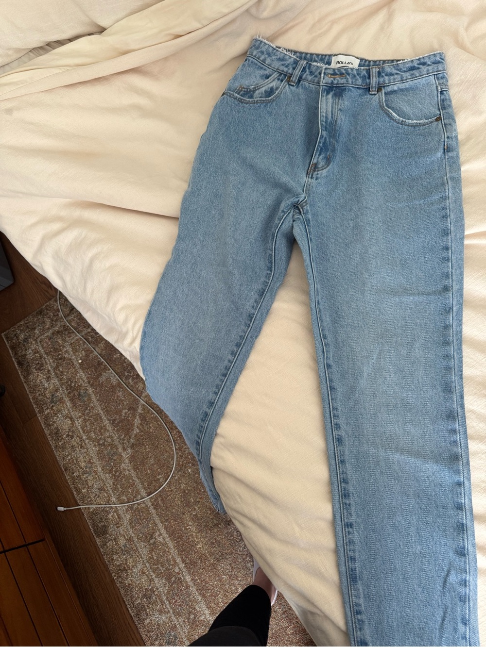 ROLLA'S Dusters High Rise Slim Jeans - Light Blue Denim